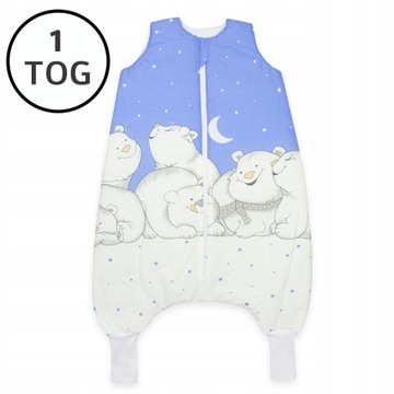 Изолированный спальный мешок с ногами 74-86 с 1 тог хлопок 100% польский продукт