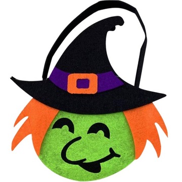 KOSZYK KOSZ POJEMNIK FILCOWY NA SŁODYCZE CUKIERKI HALLOWEEN DYNIA POJEMNY