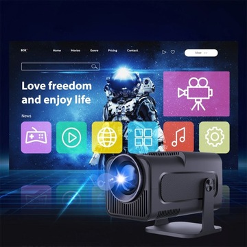 ПРОЕКТОР ANDROID TV WIFI FULL HD ПОРТАТИВНЫЙ УМНЫЙ ВРАЩАЮЩИЙСЯ ДИНАМИК