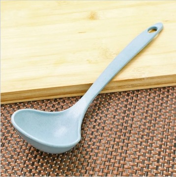 Wheat Straw Soup Spoon Household Long Handle Congee Spoon Kitchen Plastic