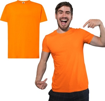 Koszulka męska krótki 100% bawełna pomarańczowy