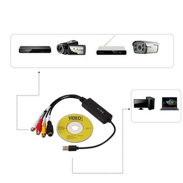 GRABBER USB z AV Chinch S-Video DVR nagrywanie przechwytywanie obrazu USB