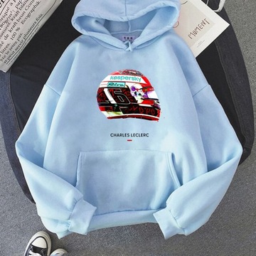 Y2K BLUZA z kapturem F1 Charles Leclerc z długim
