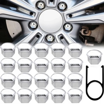 КРЫШКИ КОЛЕСНЫЕ БОЛТЫ 19мм + СЪЕМНИК Audi VW Opel