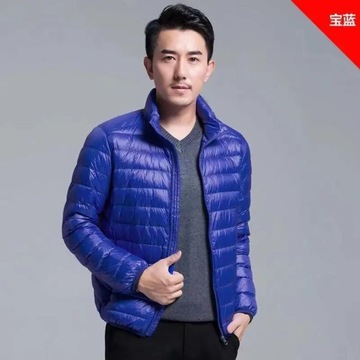 Autumn and winter light down jacket men's vertical