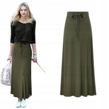 MODNA ZWIEWNA DŁUGA SPÓDNICA MAXI DO BOHO DAMSKA