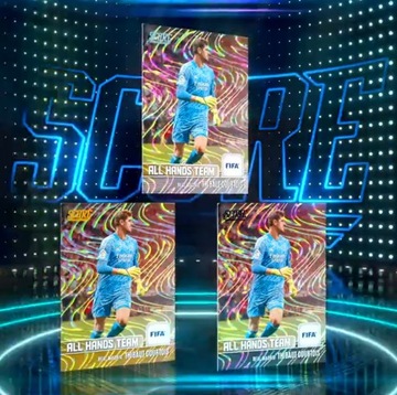 ФУТБОЛЬНЫЕ КАРТОЧКИ ПРЕМИУМ PANINI FIFA SCORE 2023 ТОЛСТАЯ СУМКА FATPAK