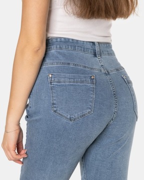 Duże Krótkie Spodenki Damskie Szorty Jeans 1070 42