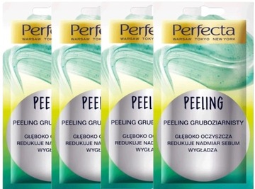 4 szt. OCZYSZCZANIE PEELING GRUBOZIRNISTY SASZETKA PERFECTA Drobiny Orzecha