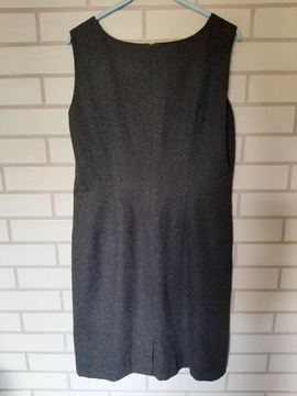 Жакет, платье, коричневый меланж, костюм, 44 размер.