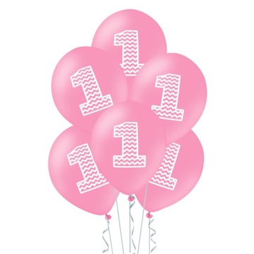 BALONY GUMOWE LATEKSOWE NA ROCZEK RÓŻOWE 10SZT