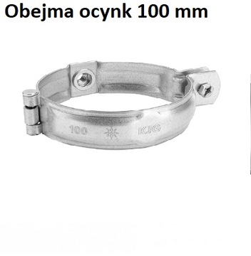 Obejma do rury spustowej rurhak ocynk 100 mm ocynkowana KJG do śruby M8