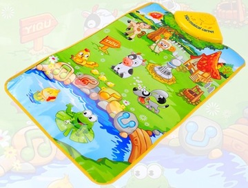 ОБРАЗОВАТЕЛЬНЫЙ МУЗЫКАЛЬНЫЙ КОВРИК ЗВУКИ ЖИВОТНЫХ MP3