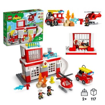 LEGO Duplo 10970 Remiza strażacka helikopter NA PREZENT DŹWIĘKI FIGURKI