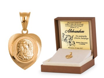 PREZENT NA CHRZEST SREBRNY MEDALIK 925 MATKA BOSKA