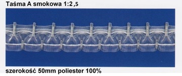 TAŚMY MARSZCZĄCE DO FIRAN, ZASŁON