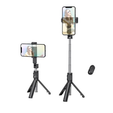 Uchwyt Kijek Selfie z pilotem na Bluetooth Tripod Borofone Android iOS 360