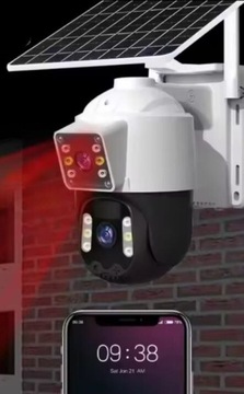 Внутренняя IP-камера, уличная 4K SOLAR CAMERA 2 LENSES