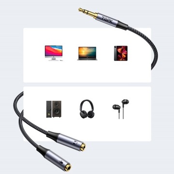 КАБЕЛЬНЫЙ РАЗДЕЛИТЕЛЬ МИНИ-ДЖЕК МИКРОФОН НАУШНИКИ AUX TOPK