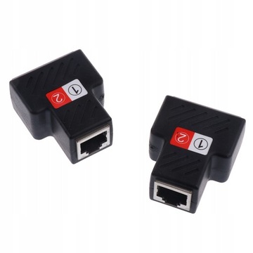 1 do 2 sieci Ethernet LAN Rozdzielacz RJ45