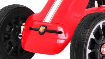 Педальный картинг ABARTH детский красный + колеса EVA + ручной тормоз + W