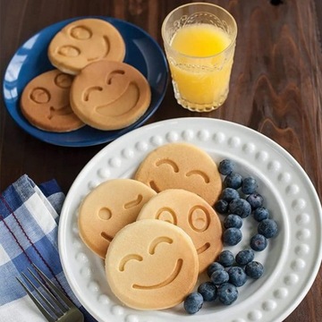 Мраморная СКОВОРО для блинов, яиц, БЛИНЧИКОВ, Веселые смайлы, эмодзи, 27 СМ
