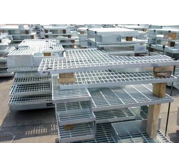 Решетка WEMA 800x600 | оцинкованный | полоса 30х2 мм | металлическая платформа