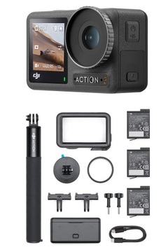 KAMERA SPORTOWA DJI OSMO ACTION 3 ADVENTURE COMBO 4K/120FPS ZESTAW WIFI