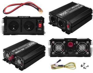 АВТОМОБИЛЬНЫЙ АККУМУЛЯТОРНЫЙ ИНВЕРТОР 12V 230V 800W 1200W ВОЛЬТ ПОЛЬША + USB