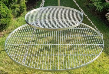 Linka 300cm + Łańcuch 3x50cm do grilla rusztu trójnogu nierdzewny zestaw