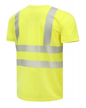 HOGERT T-SHIRT KOSZULKA OSTRZEGAWCZY ODBLASKOWY BAWEŁNA ŻÓŁTY R. 2XL 56