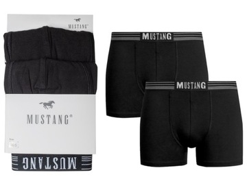Мужские боксеры хлопковые черные Mustang Classic, 2 шт, размер XXL