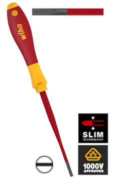 WIHA WKRĘTAK SOFTFINISH SLIMFIX PŁASKI IZOLOWANY 4 mm 35390