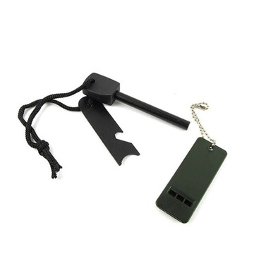 Камуфляжный магниевый пожарный стартер со свистком и меркой FS2