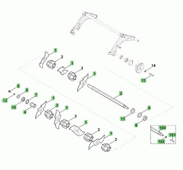 ZESTAW NOŻY WERTYKULATORA STIHL 62900071000