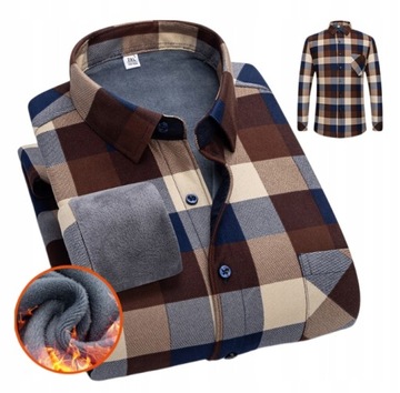 Koszula męska casual 1101-SKU09850 długi rękaw regular poliester rozmiar