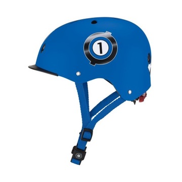 Kask dziecięcy Globber Elite Lights Blue Racing