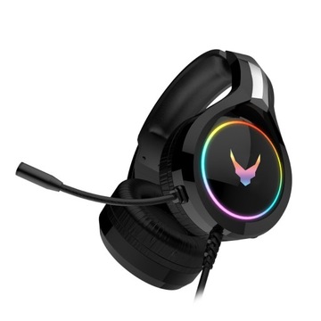 ИГРОВЫЕ НАУШНИКИ С МИКРОФОНОМ, ПРОВОДНЫЕ, НАКЛАДНЫЕ, ПК СО СВЕТОДИОДНОЙ RGB ПОДСВЕТКОЙ
