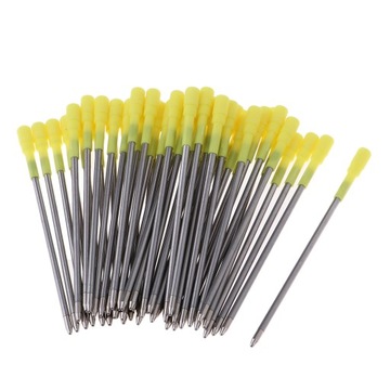 Pack of 50 Metal 0.5mm Nib Rollerball Pen Refills for Pressing the blue
