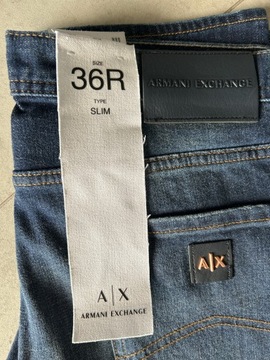 Armani Exchange spodnie Slim rozm 36-32 pas 98 cm
