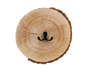 Woodsondeko wieszak drewniany z plastra drewna naturalna dekoracja dom S