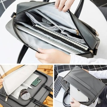 Сумка через плечо для ноутбуков с диагональю 15,6–17 дюймов. Деловая сумка-портфель с рукавами.