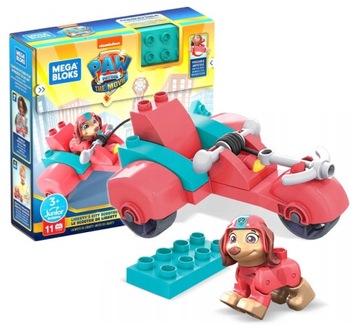 Psi Patrol Skuter Liberty Klocki Mega Blocks Pojazd+figurka 11 elementów