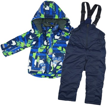 ZIMOWY KOMBINEZON dwuczęściowy SPORTS granat r.110