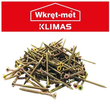 Wkręty ciesielskie DO DREWNA stożkowe KMWHT 4x70 mm na torx Klimas 200 szt