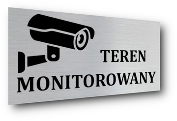 Tabliczka teren monitorowany, monitoring 19x10cm