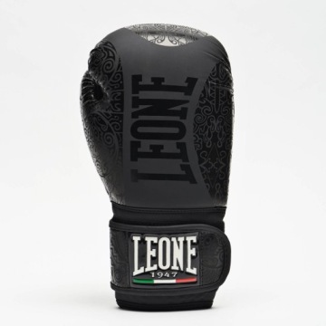 LEONE 1947, Боксерские перчатки маори, унисекс взрослые, черные, 12 OZ, GN070