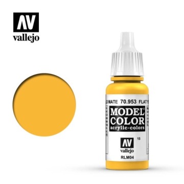 Vallejo 70953 Model Color 18ml Flat Yellow 70.953
