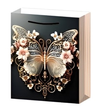 Torebka Papierowa Prezentowa Ozdobna Torba Na Prezent Urodziny 32x26 cm