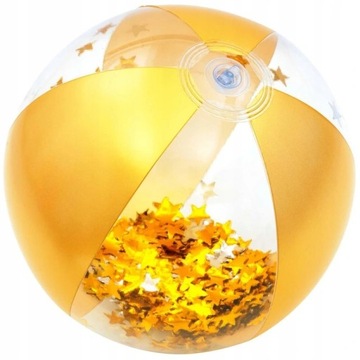 Большой НАДУВНОЙ ПЛЯЖНЫЙ МЯЧ с блестками 41см Bestway